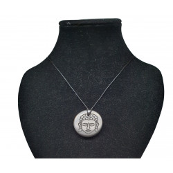 shungite necklace round boudha