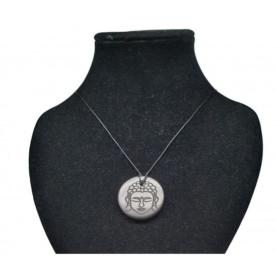shungite necklace round boudha