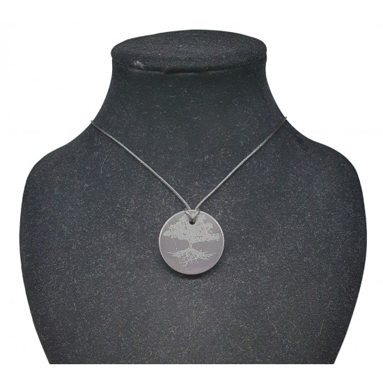 shungite necklace round tree of life