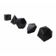 shungite platonic solids (5 elements), 3 cm