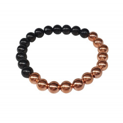 Shungite and copper Bracelet 8mm