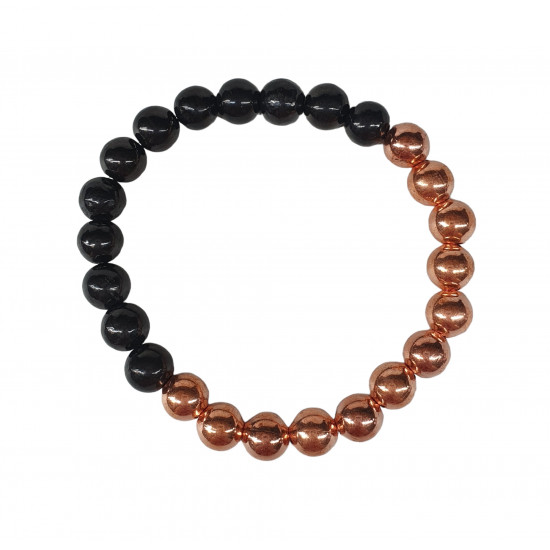 Shungite and copper Bracelet 8mm