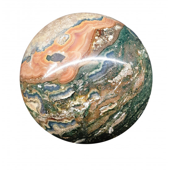 Agatized jasper sphere