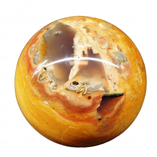 Agatized jasper sphere