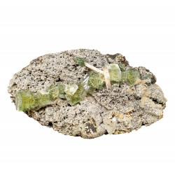 green apophyllite and stilbite
