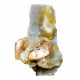 fluorite ball on quartz and calcite