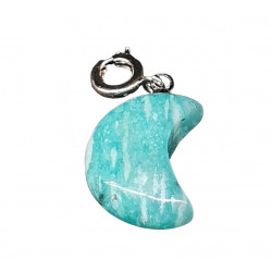 pendant amazonite moon Sterling Silver