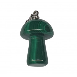 pendant malachite mushroom Sterling Silver