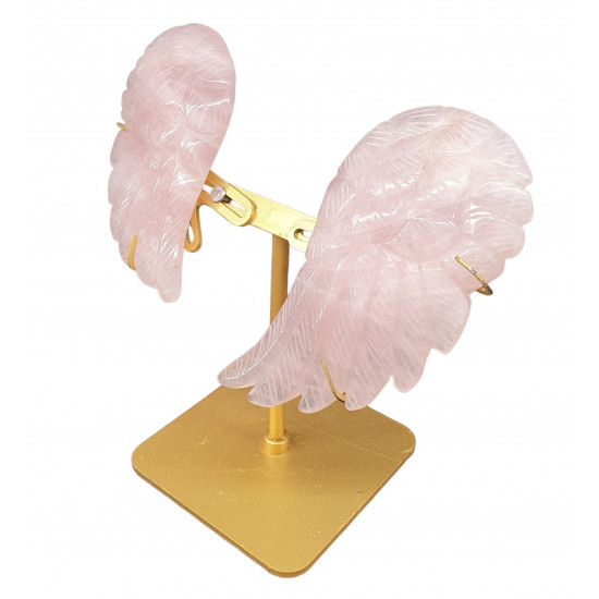 ailes d'ange en quartz rose