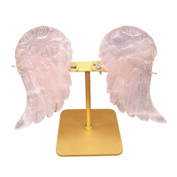 ailes d'ange en quartz rose