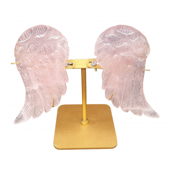 ailes d'ange en quartz rose