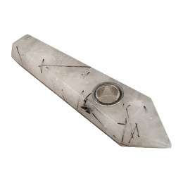 quartz tourmaline pipe
