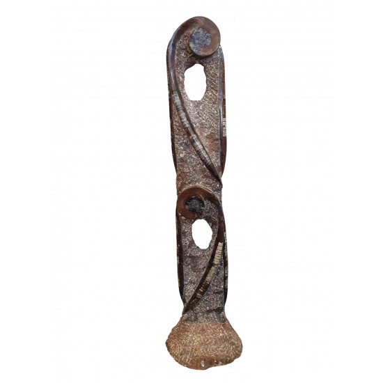 orthoceras and goniatite sculptur tower