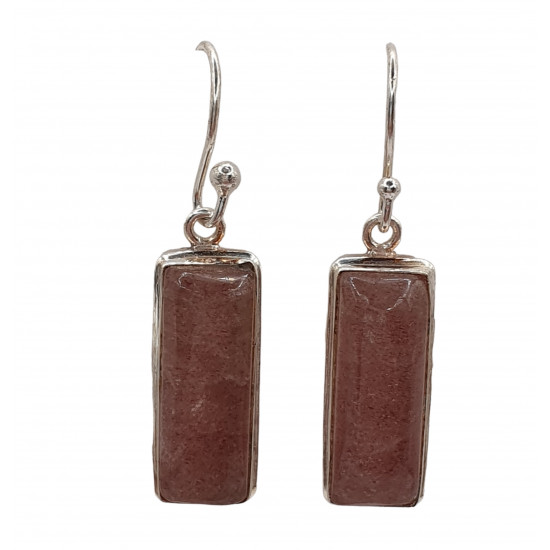 earrings strawberry quartz
