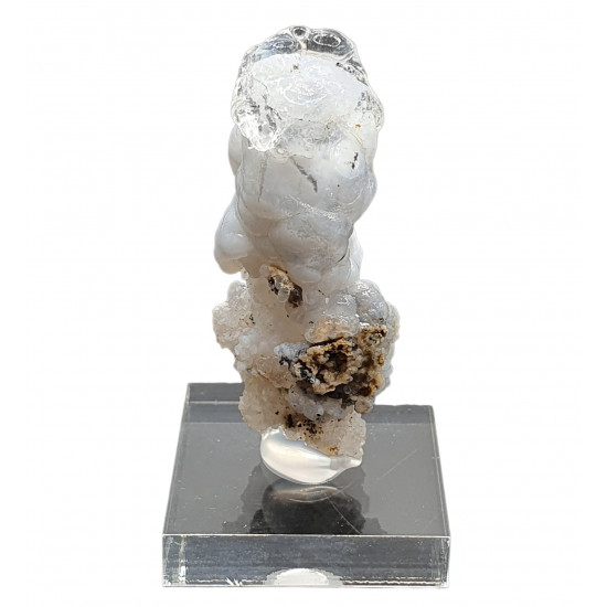 Hyalite opal on chalcedony