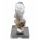 Hyalite opal on chalcedony