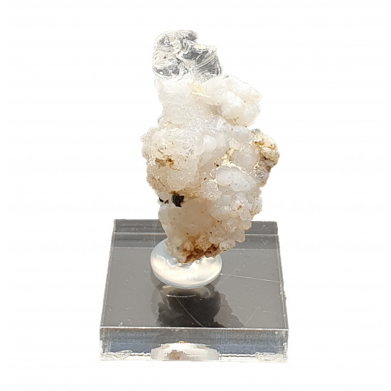 Hyalite opal on chalcedony