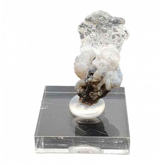 Hyalite opal on chalcedony