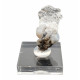 Hyalite opal on chalcedony