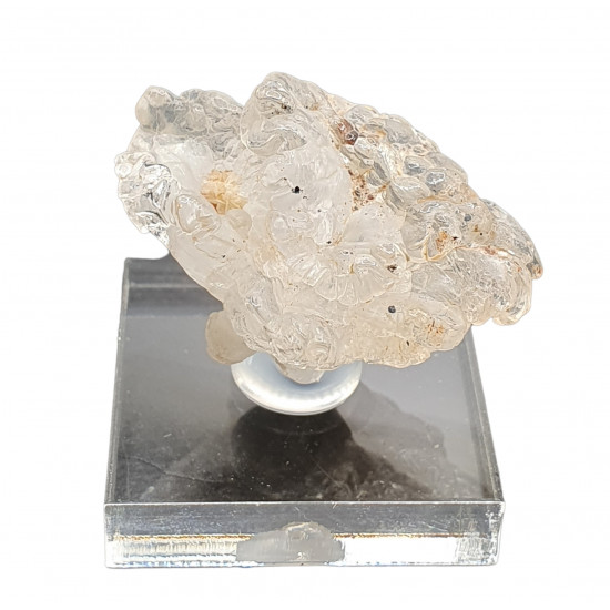Hyalite opal on chalcedony