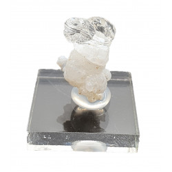 Opale hyalite sur calcédoine