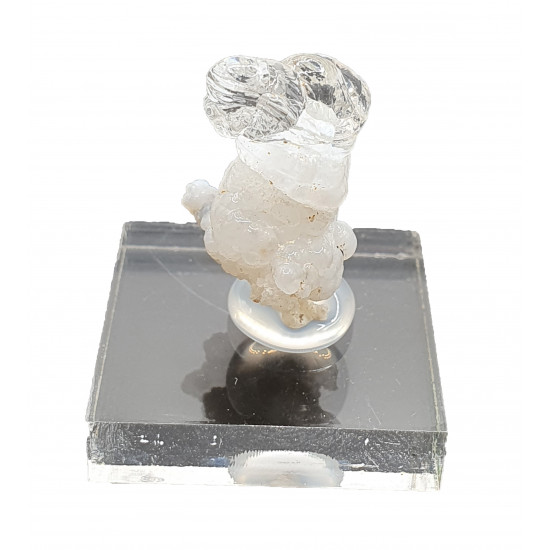 Hyalite opal on chalcedony