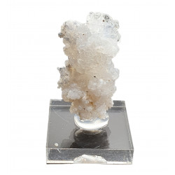 Opale hyalite sur calcédoine