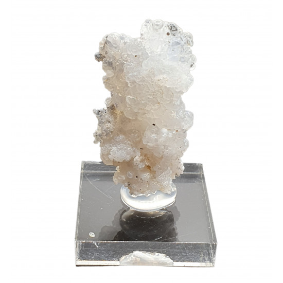 Hyalite opal on chalcedony