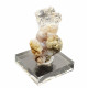 Hyalite opal on chalcedony