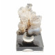 Hyalite opal on chalcedony
