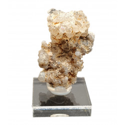 Hyalite opal on chalcedony