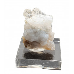 Opale hyalite sur calcédoine