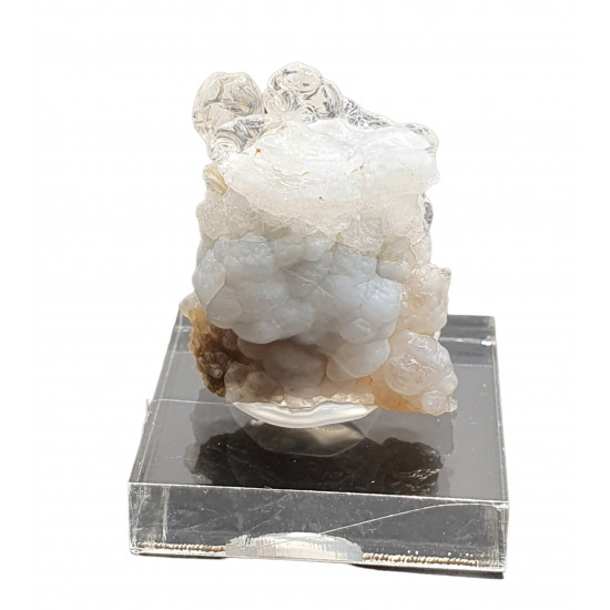 Hyalite opal on chalcedony