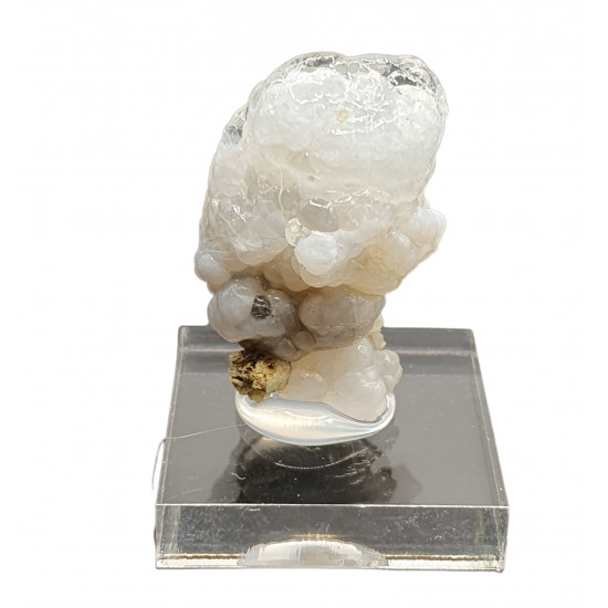 Hyalite opal on chalcedony