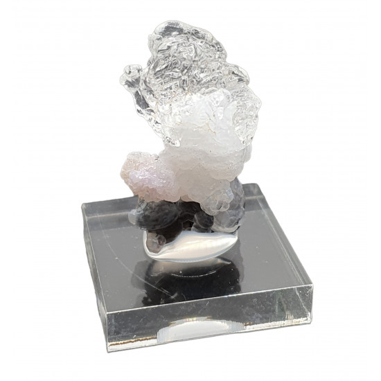 Hyalite opal on chalcedony