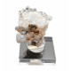 Hyalite opal on chalcedony