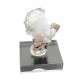 Hyalite opal on chalcedony