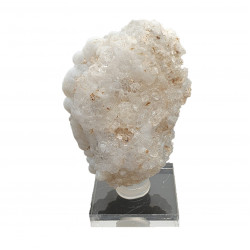 Opale hyalite sur calcédoine