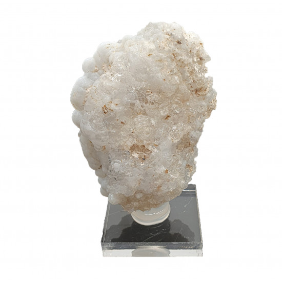 Hyalite opal on chalcedony