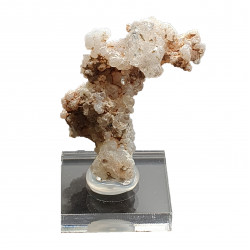 Opale hyalite sur calcédoine