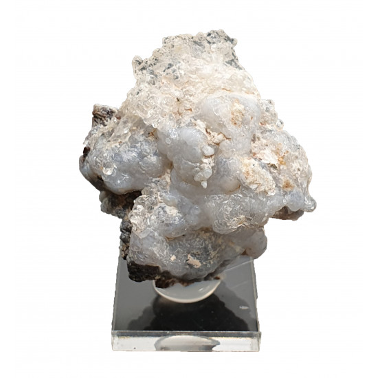 Hyalite opal on chalcedony