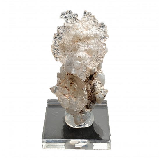 Hyalite opal on chalcedony