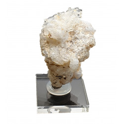 Opale hyalite sur calcédoine
