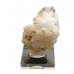 Opale hyalite sur calcédoine