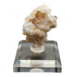 Opale hyalite sur calcédoine