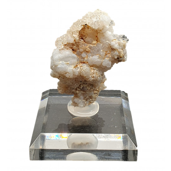 Hyalite opal on chalcedony