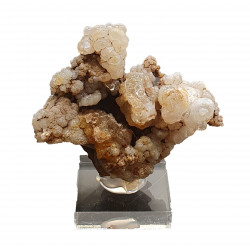 Opale hyalite sur calcédoine