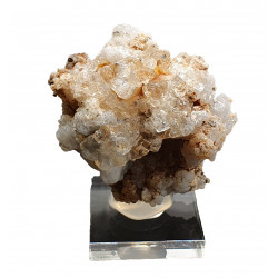 Opale hyalite sur calcédoine