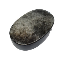 galet obsidienne argente