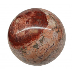 Fire calcite stone sphere